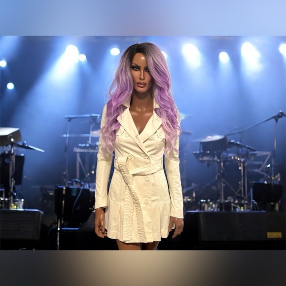 Sensationnel Balayage Violet Wig Ombré Purple Curled Wavy Lace Front Dark Roots - Picture 6 of 16